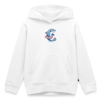 Ballett-Delfin: Anmutige Wellen - Kinder Premium Organic Hoodie - Weiß - Vorne - AI Model Kid Female (0cm)