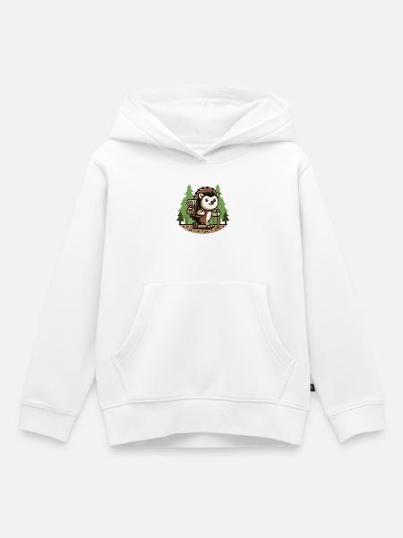 Wanderwanderer: Der Wanderigel - Kinder Premium Organic Hoodie - Weiß