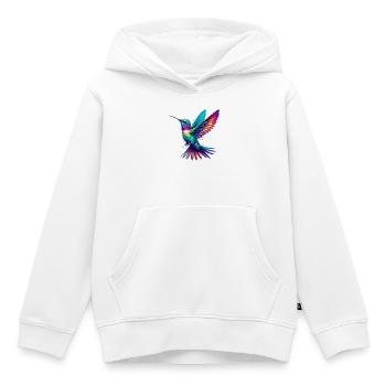 Kolibri - Kinder Premium Organic Hoodie - Weiß - Vorne - AI Model Kid Female (0cm)