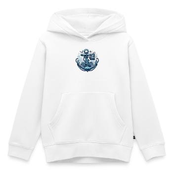 Anker und Taue Nautik-Design - Kinder Premium Organic Hoodie - Weiß - Vorne - AI Model Kid Female (0cm)