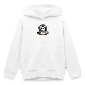 Hérisson comptable : la bestiole calculatrice - Sweat Premium à capuche enfant bio - blanc - Devant - AI Model Kid Female (0cm)