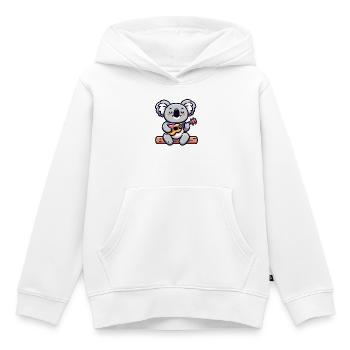 Koala Chords: Der Eukalyptus-Melodiker - Kinder Premium Organic Hoodie - Weiß - Vorne - AI Model Kid Female (0cm)