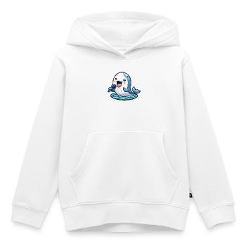Melody Whale : le crooner aquatique - Sweat Premium à capuche enfant bio - blanc - Devant - AI Model Kid Female (0cm)