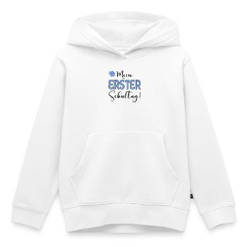 Mein erster Schultag SCHULBEGINN - Kinder Premium Organic Hoodie - Weiß - Vorne - AI Model Kid Female (0cm)