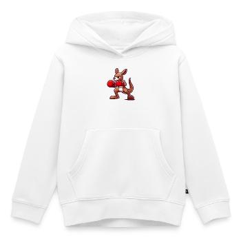 Kanga Punch: Der Boxer - Kinder Premium Organic Hoodie - Weiß - Vorne - AI Model Kid Female (0cm)