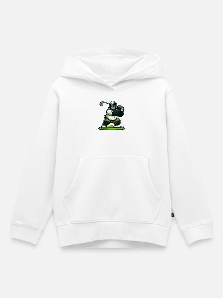 Golf-Gorilla - Kinder Premium Organic Hoodie - Weiß