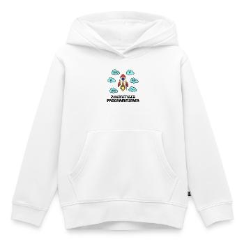 Développeur de code CSS Programmeur C++ Java Php - Sweat Premium à capuche enfant bio - blanc - Devant - AI Model Kid Female (0cm)