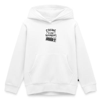 Computer Code Statement Developer Computerfreak - Kinder Premium Organic Hoodie - Weiß - Vorne - AI Model Kid Female (0cm)
