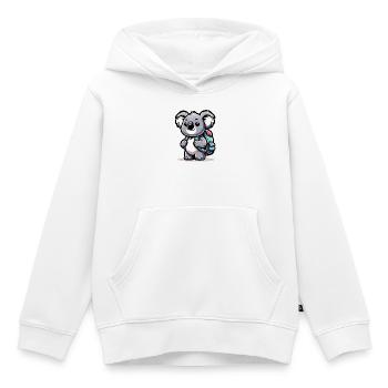 Backpacker-Koala: Der Globetrotter-Kumpel - Kinder Premium Organic Hoodie - Weiß - Vorne - AI Model Kid Female (0cm)