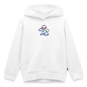 Lunettes de natation cool - Sweat Premium à capuche enfant bio - blanc - Devant - AI Model Kid Female (0cm)