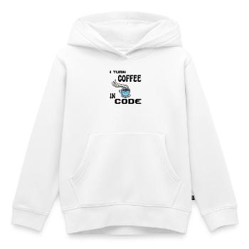 Programmeur de code Scripting Statement Développeur - Sweat Premium à capuche enfant bio - blanc - Devant - AI Model Kid Female (0cm)