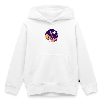 fusée espace école de l’espace début Allez nerd de l’espace - Sweat Premium à capuche enfant bio - blanc - Devant - AI Model Kid Female (0cm)