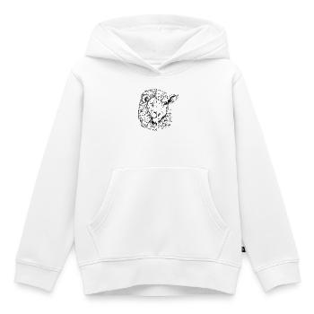 Lion and Lamb - Kids Premium Organic Hoodie - white - Front - AI Model Kid Female (0cm)