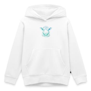 Lamb Portrait - Kids Premium Organic Hoodie - white - Front - AI Model Kid Female (0cm)