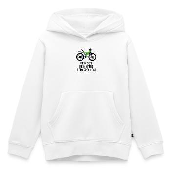 Tanken Fahrrad Energiespeicher Antrieb Statement - Kinder Premium Organic Hoodie - Weiß - Vorne - AI Model Kid Female (0cm)