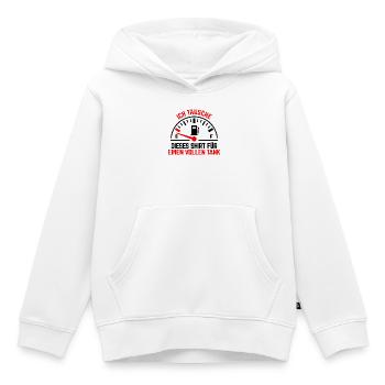 Station-service Essence Relevé Ravitaillement en électricité Énergie - Sweat Premium à capuche enfant bio - blanc - Devant - AI Model Kid Female (0cm)