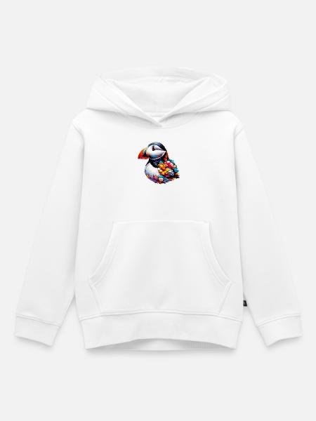 Papageitaucher - Kinder Premium Organic Hoodie - Weiß