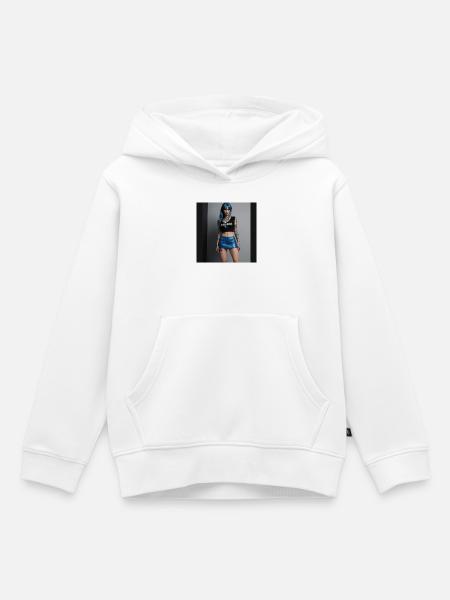 Rebellisches Mädchen - Kinder Premium Organic Hoodie - Weiß