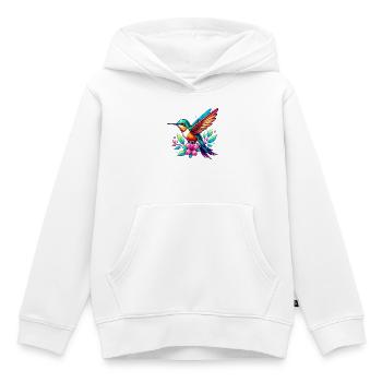 Kolibri - Kinder Premium Organic Hoodie - Weiß - Vorne - AI Model Kid Female (0cm)