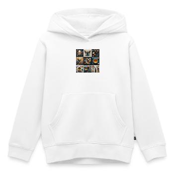 Collage, Natur und Leben - Kinder Premium Organic Hoodie - Weiß - Vorne - AI Model Kid Female (0cm)