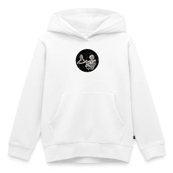 Mort - Sweat Premium à capuche enfant bio - blanc - Devant - AI Model Kid Female (0cm)