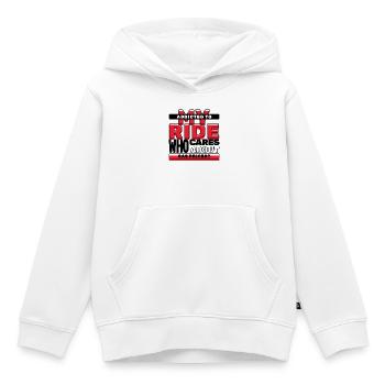 Déclaration de ravitaillement en essence de la station-service Électricité de conduite - Sweat Premium à capuche enfant bio - blanc - Devant - AI Model Kid Female (0cm)