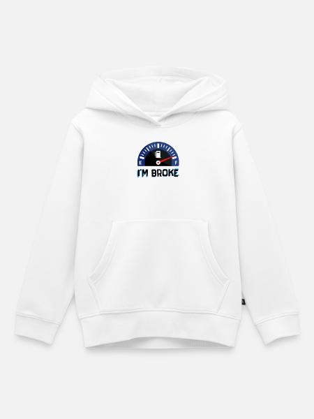 Déclaration de la pompe à essence de la station-service de ravitaillement - Sweat Premium à capuche enfant bio - blanc