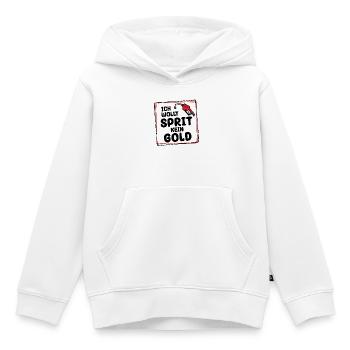 Ravitaillement en carburant de pompe à carburant diesel à essence de station-service d’énergie - Sweat Premium à capuche enfant bio - blanc - Devant - AI Model Kid Female (0cm)