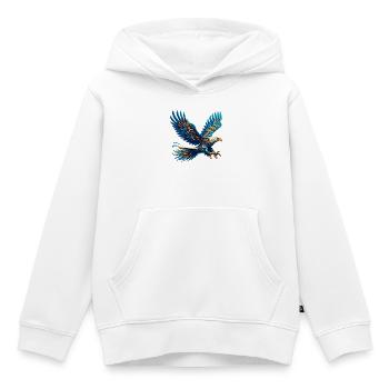 Eagle - Kids Premium Organic Hoodie - white - Front - AI Model Kid Female (0cm)