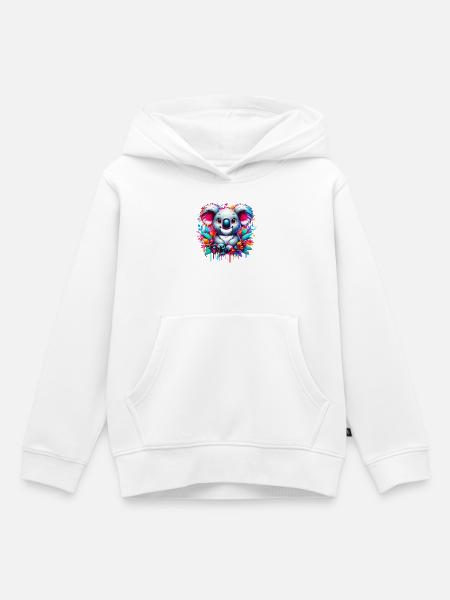 Koala - Kinder Premium Organic Hoodie - Weiß