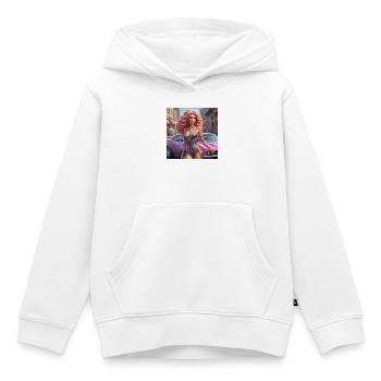 Glamour Showgirl Retro Auto - Kinder Premium Organic Hoodie - Weiß - Vorne - AI Model Kid Female (0cm)