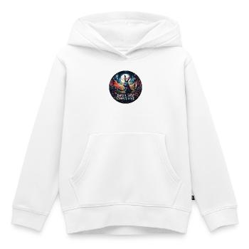 Lapin Alice au pays des merveilles Dans le terrier du lapin - Sweat Premium à capuche enfant bio - blanc - Devant - AI Model Kid Female (0cm)