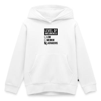 Labrador - Sweat Premium à capuche enfant bio - blanc - Devant - AI Model Kid Female (0cm)