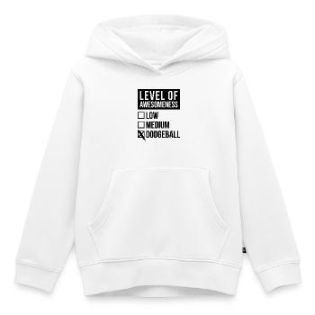 Ball-prisonnier - Sweat Premium à capuche enfant bio - blanc - Devant - AI Model Kid Female (0cm)