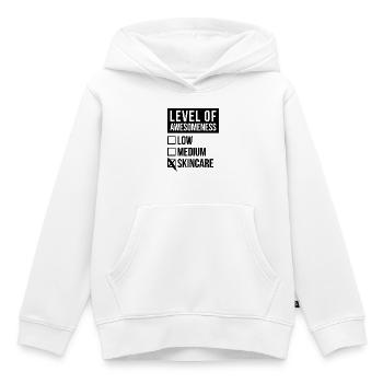 Soins de la peau - Sweat Premium à capuche enfant bio - blanc - Devant - AI Model Kid Female (0cm)