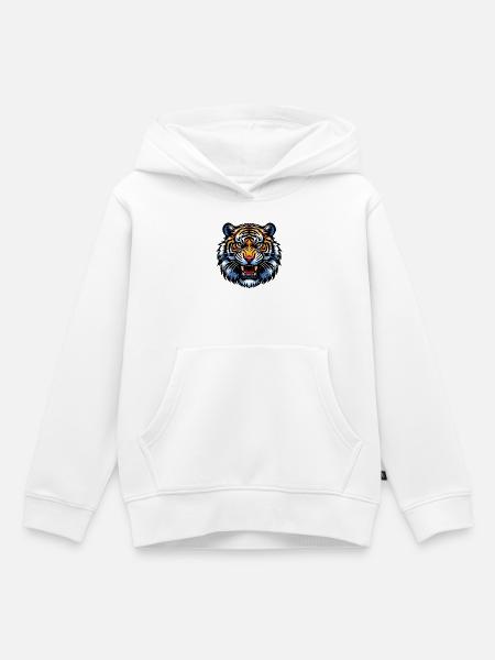 Tiger - Kinder Premium Organic Hoodie - Weiß