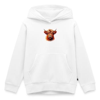 Schottische Hochlandkuh - Kinder Premium Organic Hoodie - Weiß - Vorne - AI Model Kid Female (0cm)