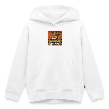 Kyoto, my battery is empty, charging in Kyoto Japan - Kids Premium Organic Hoodie - white - Front - AI Model Kid Female (0cm)