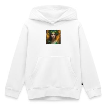 Fee - Kinder Premium Organic Hoodie - Weiß - Vorne - AI Model Kid Female (0cm)