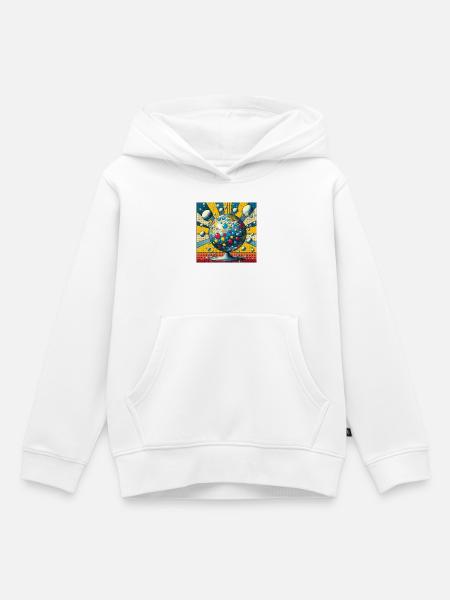 Kugel 1 - Kinder Premium Organic Hoodie - Weiß