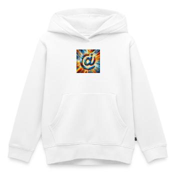 Symbol 8 - Kids Premium Organic Hoodie - white - Front - AI Model Kid Female (0cm)