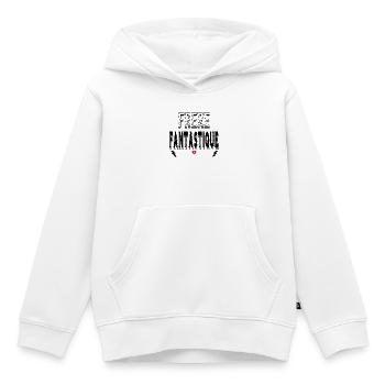 Frère Fantastique - Sweat Premium à capuche enfant bio - blanc - Devant - AI Model Kid Female (0cm)