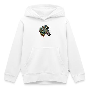 Zebra - Kinder Premium Organic Hoodie - Weiß - Vorne - AI Model Kid Female (0cm)