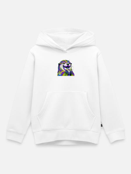 Otter - Kinder Premium Organic Hoodie - Weiß