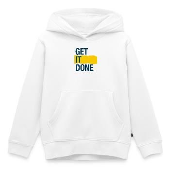 Faites-le - Sweat Premium à capuche enfant bio - blanc - Devant - AI Model Kid Female (0cm)