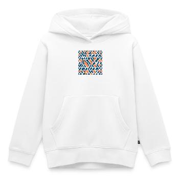 Traummuster 5 Koralle Navy Abstraktes Traummuster - Kinder Premium Organic Hoodie - Weiß - Vorne - AI Model Kid Female (0cm)