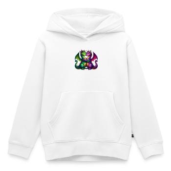 Bunte Drachen fürs Fantasie-Shirt - Kinder Premium Organic Hoodie - Weiß - Vorne - AI Model Kid Female (0cm)
