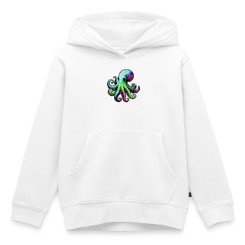 Pieuvre - Sweat Premium à capuche enfant bio - blanc - Devant - AI Model Kid Female (0cm)