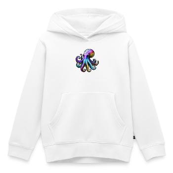Krake - Kinder Premium Organic Hoodie - Weiß - Vorne - AI Model Kid Female (0cm)