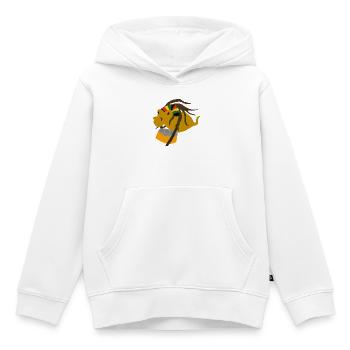 Calypsosquid - Sweat Premium à capuche enfant bio - blanc - Devant - AI Model Kid Female (0cm)